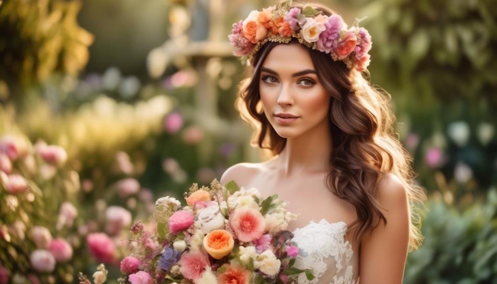 wedding flower crown selection